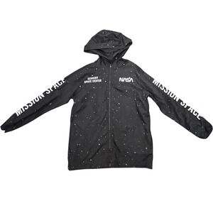 NASA Kennedy Space Center Mission Space Galaxy Windbreaker Jacket Mens Medium